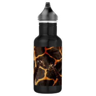 "Exotic Giraffes: On a Giraffe Patterned Canvas" 532 Ml Water Bottle