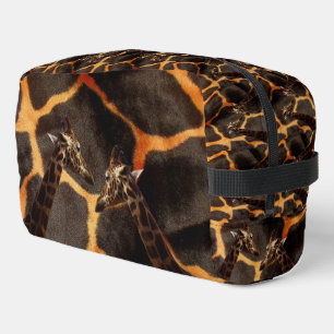 "Exotic Giraffes: On a Giraffe Patterned Canvas" Dopp Kit