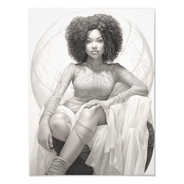 Exotic Girl on a Sofa Photo Print (Front)