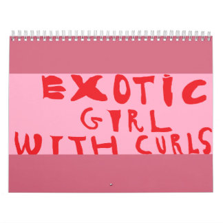 exotic girl with curls calendar