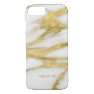 Exotic Gold and White Marble Abstract Pattern iPhone 8/7 Case