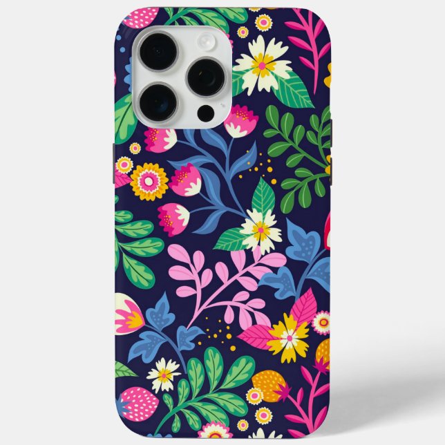 Exotic Hand Painted Floral Pattern Case-Mate iPhone Case (Back)