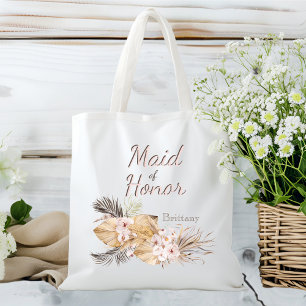 Exotic Hawaiian Orchid Watercolor Maid of Honour Tote Bag