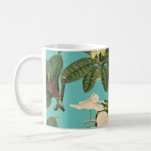 Exotic house plants botanical pattern coffee mug