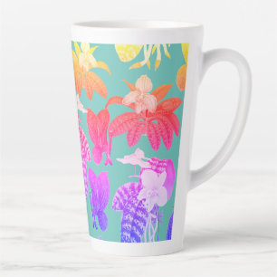 Exotic house plants hawaiian pattern coffee mug