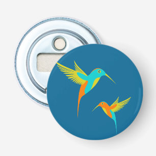 Exotic Hummingbirds Blue Bottle Opener