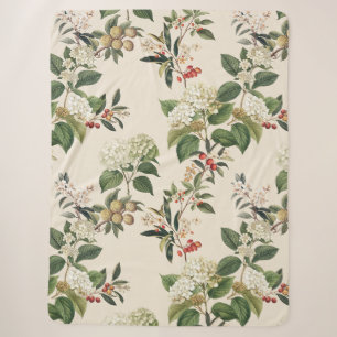 Exotic Hydrangea hortensia light Sherpa Blanket