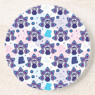 exotic india peacock pattern coaster