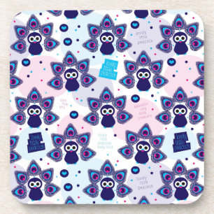 exotic india peacock pattern coaster