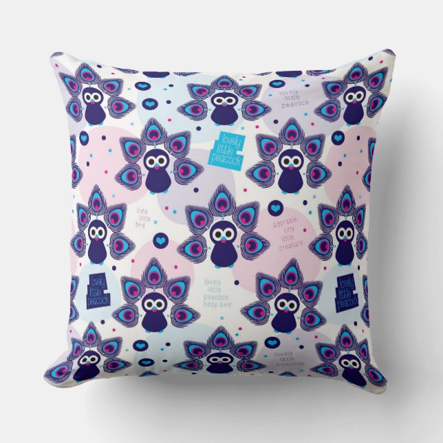 exotic india peacock pattern cushion (Front)