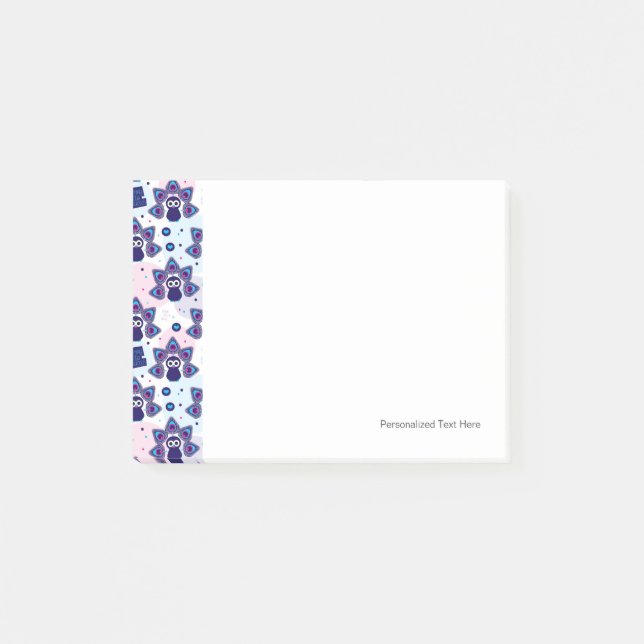 exotic india peacock pattern post-it notes (Front)