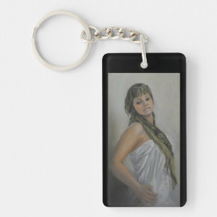Exotic Jewel I Rectangle Keychain