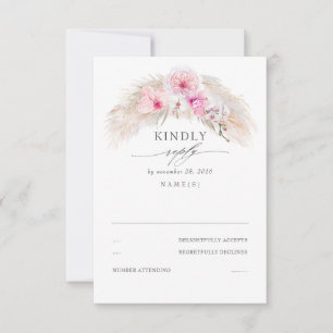 Exotic Jungle Foliage Elegant Wedding RSVP