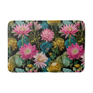 Exotic Jungle Pattern BOHO Tropical Aesthetic Bath Mat