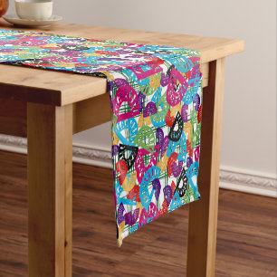 Exotic Kiwi Cocktail on Grass (Spain&New Zealand) Short Table Runner