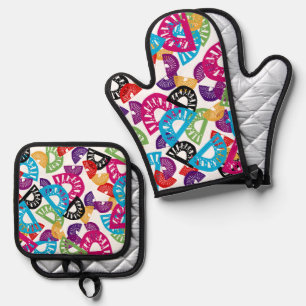 Exotic Kiwi Cocktail (Spain & New Zealand) Oven Mitt & Pot Holder Set