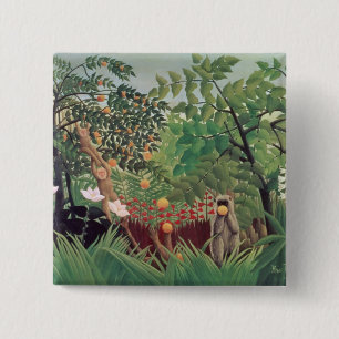 Exotic Landscape, 1910 15 Cm Square Badge