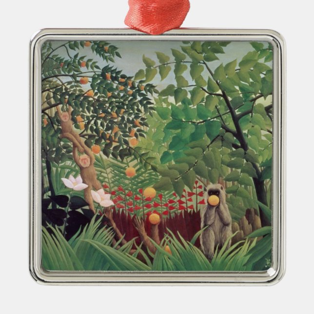 Exotic Landscape, 1910 Metal Tree Decoration (Front)
