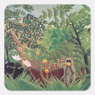 Exotic Landscape, 1910 Square Sticker