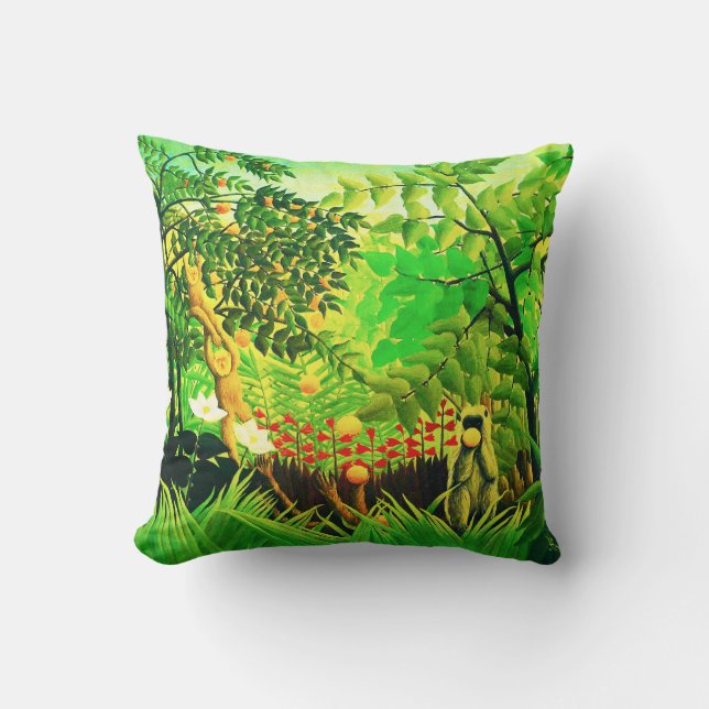 Exotic Landscape, by Henri Rousseau Cushion (Front)