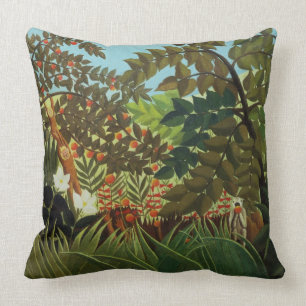 Exotic landscape cushion