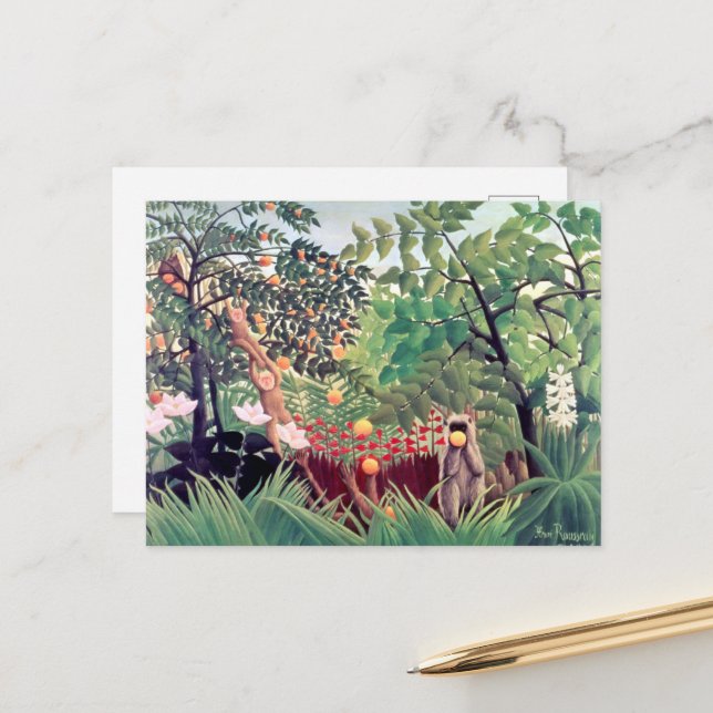  Exotic Landscape Henri Rousseau Postcard (Front/Back In Situ)