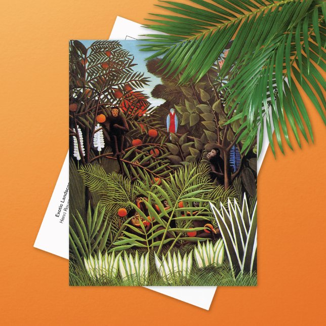 Exotic Landscape Jungle Henri Rousseau Postcard (Creator Uploaded)