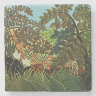 Exotic landscape stone coaster