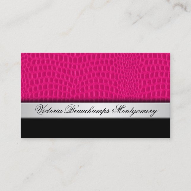 Exotic Leather Professional Nature Business Cards (Front)