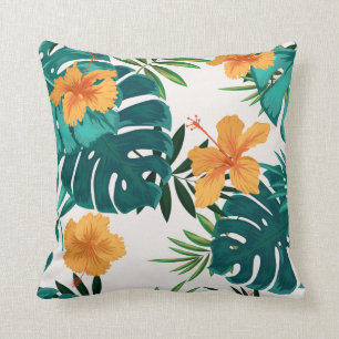 Exotic Leaves And Flowers   Cushion
