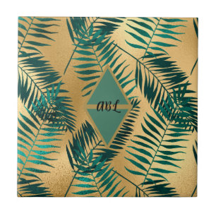 Exotic Leaves Ceramic Tile
