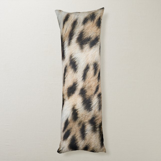 Exotic Leopard Print Body Pillow (Back (Vertical))
