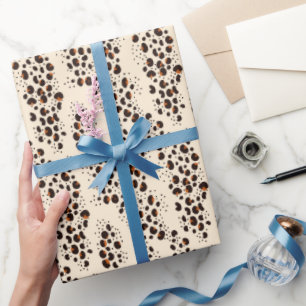Exotic Leopard Print in Brown and Cream Wrapping Paper