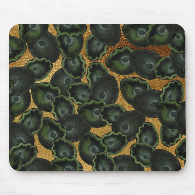 Exotic Lily leaves pattern Mouse Pad (Front)