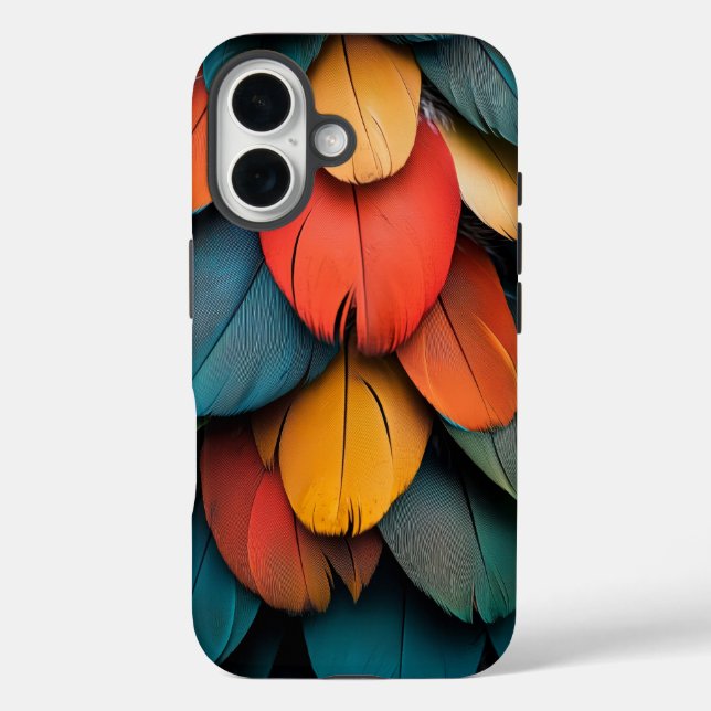 Exotic Macaw Feather Phone Case (Back)