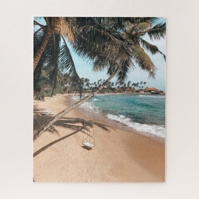 Exotic Maldive Beach coastline Jigsaw Puzzle (Vertical)
