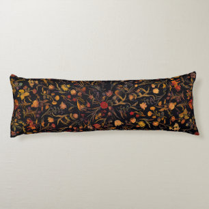 Exotic Midnight Floral Garden Body Cushion