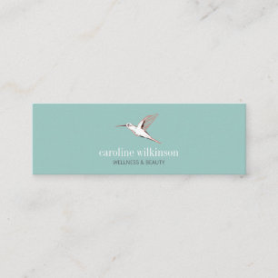 Exotic minimal bird illustration elegant mint card