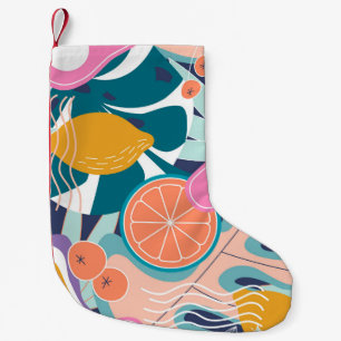 Exotic, modern jungle collage. small christmas stocking