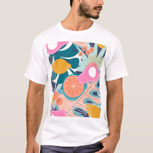 Exotic, modern jungle collage. T-Shirt