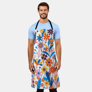 Exotic Multicolored Floral Background-32939 Apron