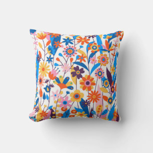 Exotic Multicolored Floral Background-32939 Cushion