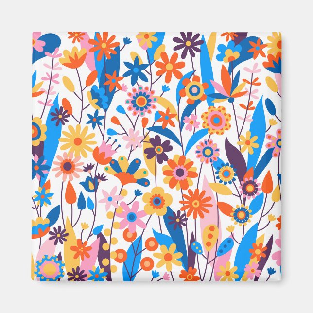 Exotic Multicolored Floral Background-32939 Magnet (Front)