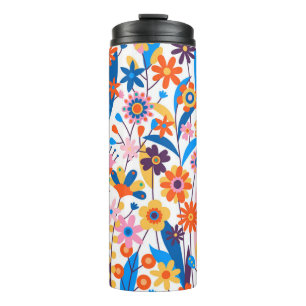 Exotic Multicolored Floral Background-32939 Thermal Tumbler