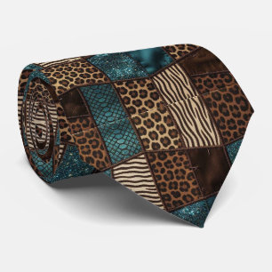 Exotic Neck Tie Wild African Animal Pattern