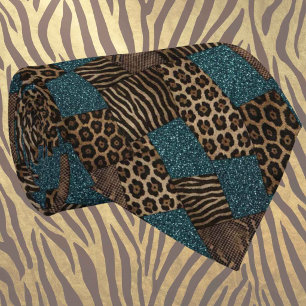Exotic Neck Tie   Wild African Animal Pattern 