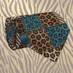 Exotic Neck Tie Wild African Animal Pattern