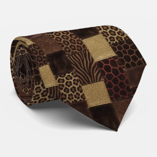 Exotic Neck Tie Wild African Animal Pattern