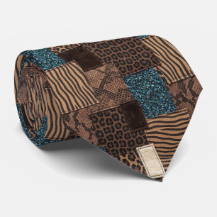 Exotic Neck Tie Wild African Animal Pattern