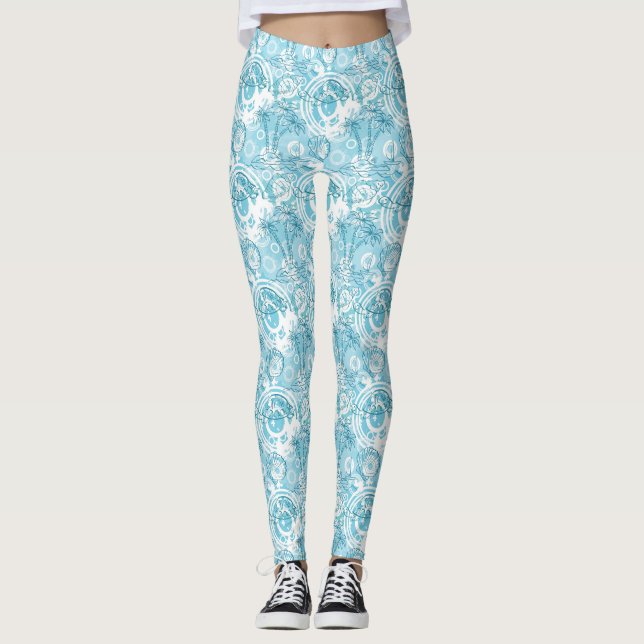 exotic ocean pattern leggings (Front)
